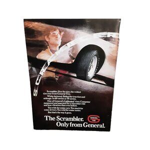 1971 General Tires The Scrambler Tire Sports Car Original Print Ad